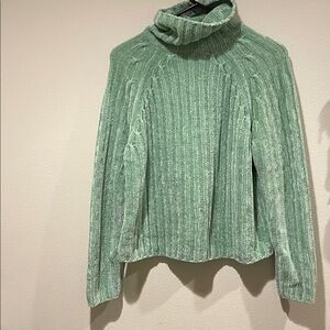 Genuine Sonoma Jean Company- Turtleneck Ribbed Knit Sweater - Mint Green. Sz M